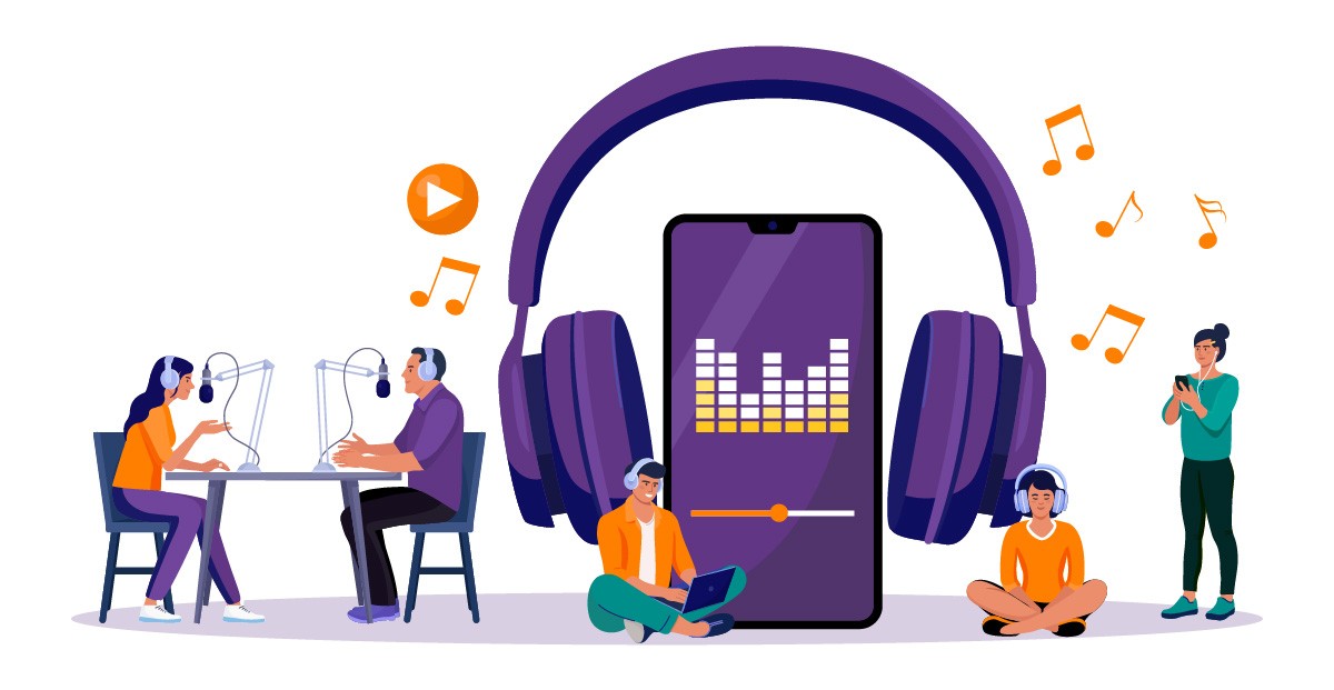 Annonce audio dans l'application Spotify : vignette cliquable, nom de l'annonceur et bouton d'action
