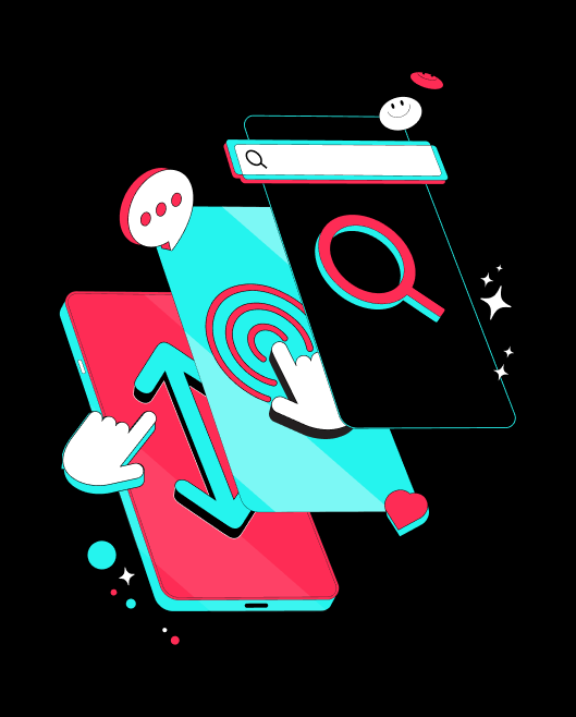 Publicité TikTok au format vertical, telle qu'elle s'affiche dans le fil
